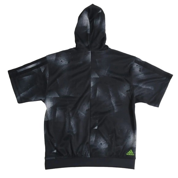 Adidas Mens Small Donovan Mitchell Short Sleeve Shooter Hoodie Sweatshirt HB5427 - Picture 6 of 9